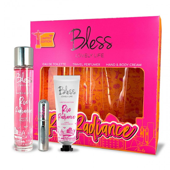 Trio Rio Radiance EDT Travel Perfumer y Crema Corporal y de Manos Bless