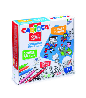 Rompecabezas 35Pc Héroes X12 Marcadores