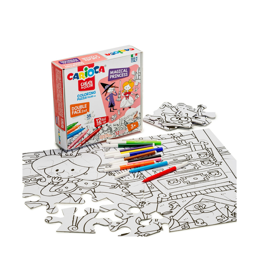 Rompecabezas 35Pc Princesa X12 Marcadores