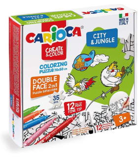 Rompecabezas 35Pc Ciudad X12 Marcadores