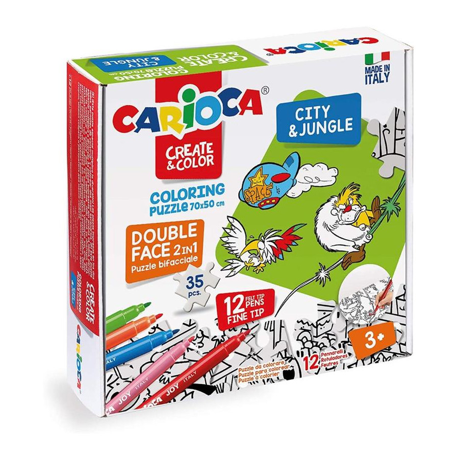 Rompecabezas 35Pc Ciudad X12 Marcadores