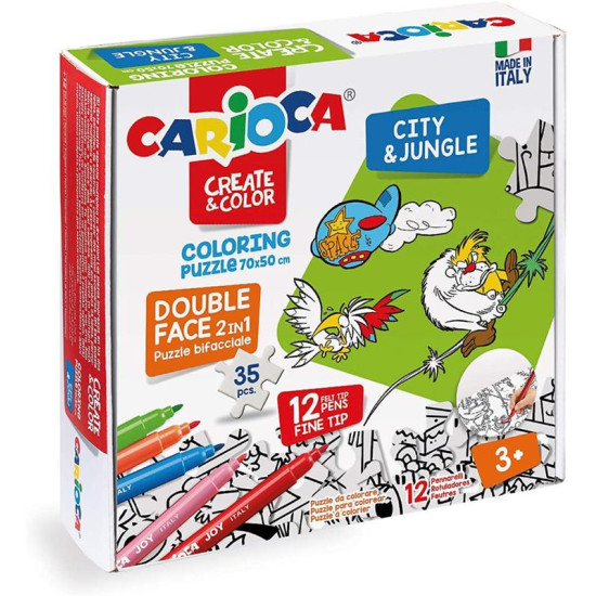 Rompecabezas 35Pc Ciudad X12 Marcadores