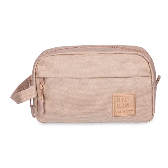 Cartuchera con 2 Cierres Classics Lisa Camel 2 lt Talbot