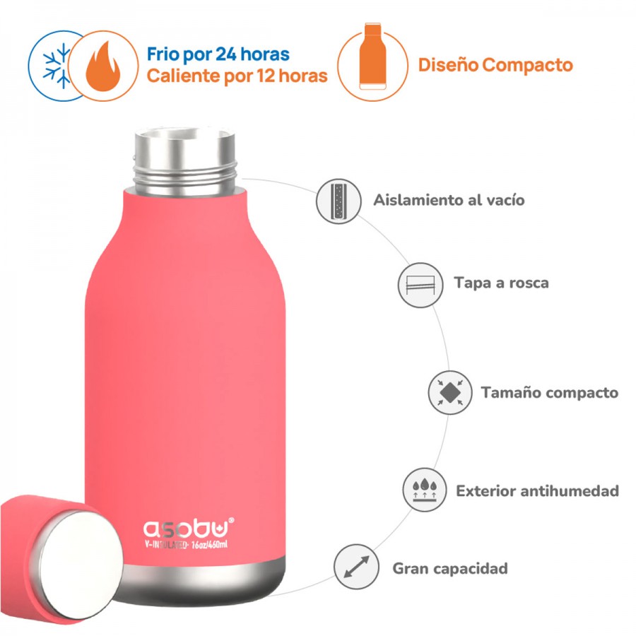 Botella Térmica Urban Peach 460 ml Asobu