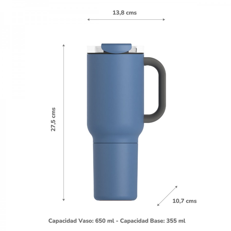 Vaso Térmico Duplex Slate Gray 660 ml y 360 ml Asobu