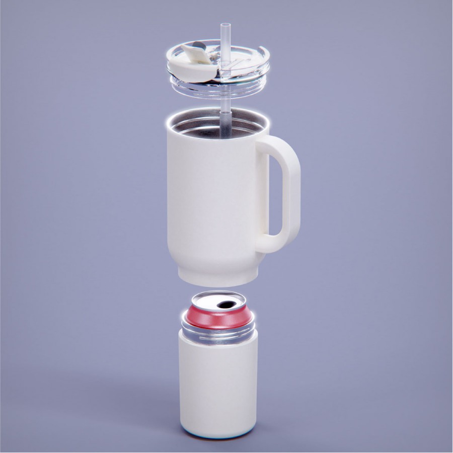 Vaso Térmico Duplex White 660 ml y 360 ml Asobu