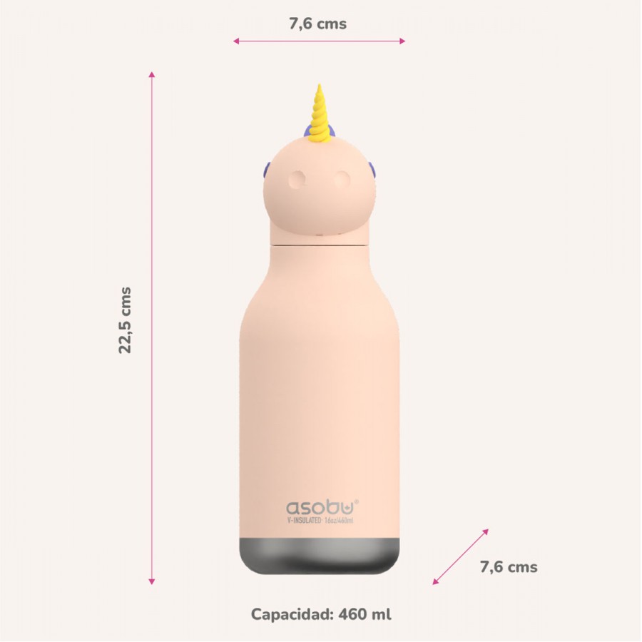 Botella Térmica Bestie Unicorn 460 ml Asobu