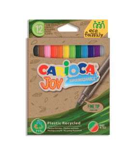 Marcadores de Colores Joy Punta Fina Eco Family Carioca x 12