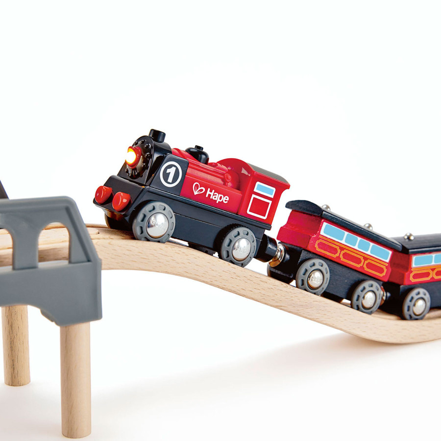 Locomotora Roja a Pilas para Tren de Juguete Hape