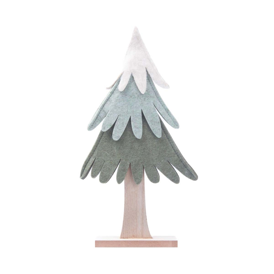 Adorno de Pino de Madera y Tela 30 cm Alparamis