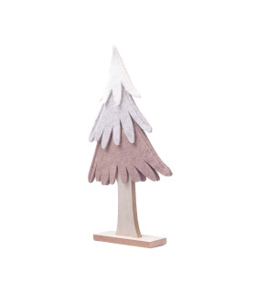 Adorno de Pino de Madera y Tela 30 cm Alparamis