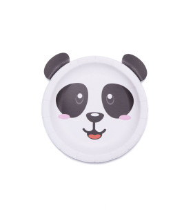 Plato de Cartón Animalitos Panda x 6