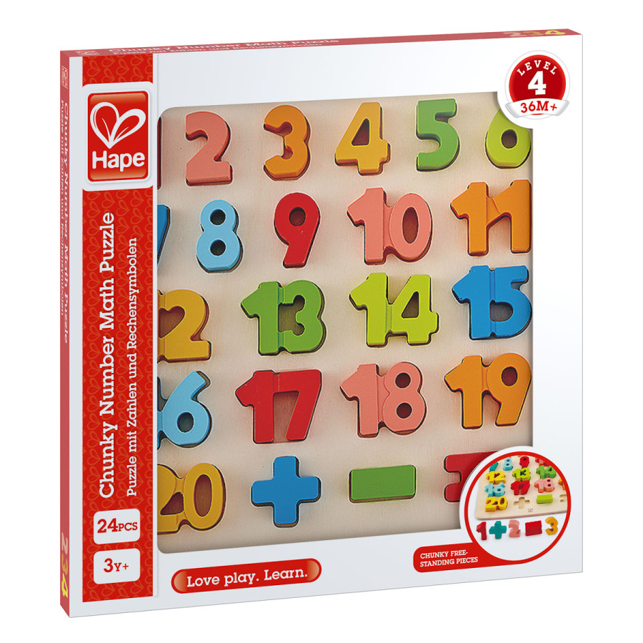 Rompecabezas Numérico y Matemático de Madera Hape