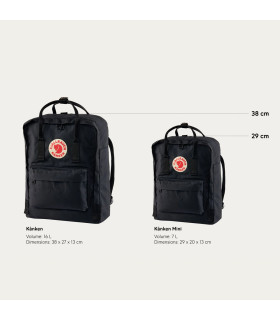 Mochila Kanken Fjallraven Classic 16 lt Black