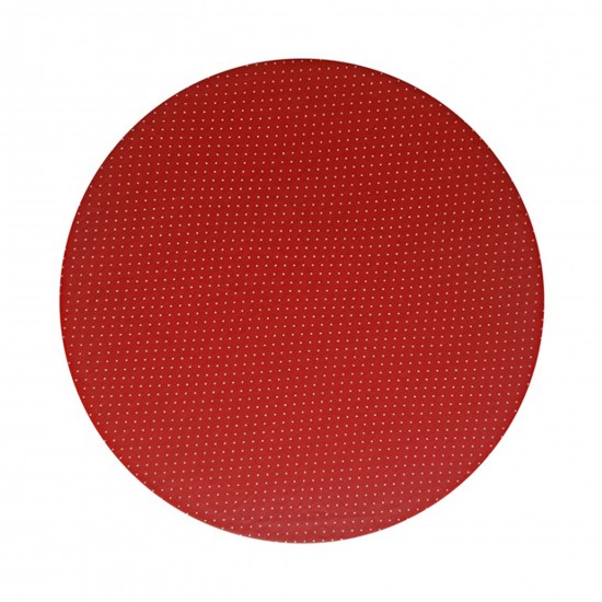 Plato de sitio Rojo a lunares