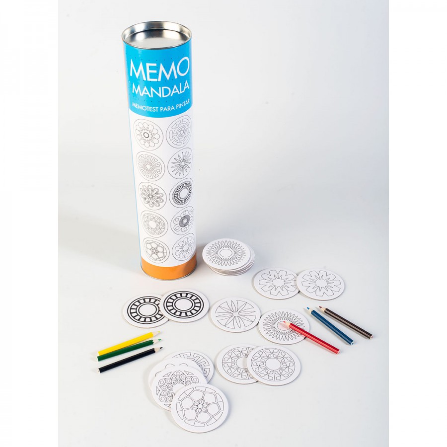 Juego Memo Mandalas para pintar