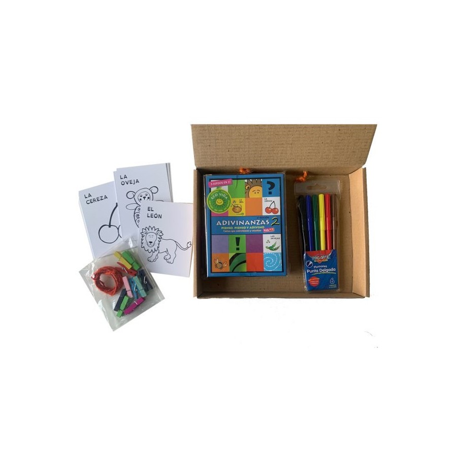 Valijita Didáctica con Adivinanzas y Tarjetas para pintar 2