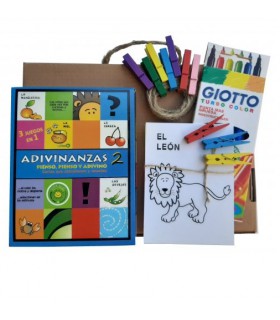 Valijita Didáctica con Adivinanzas y Tarjetas para pintar 2