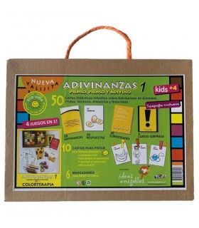 Valijita Didáctica con Adivinanzas y Tarjetas para pintar 1