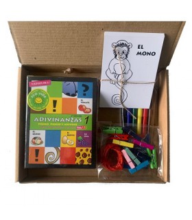 Valijita Didáctica con Adivinanzas y Tarjetas para pintar 1