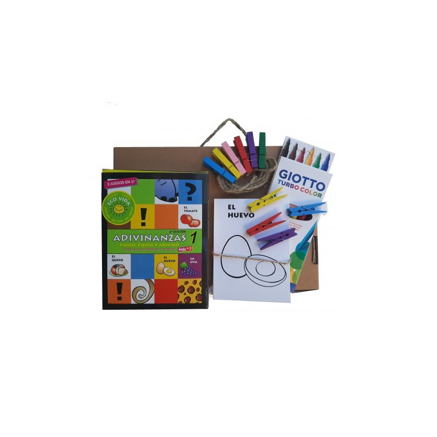 Valijita Didáctica con Adivinanzas y Tarjetas para pintar 1