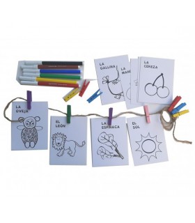 Valijita Didáctica con Adivinanzas y Tarjetas para pintar 1