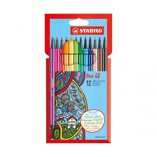 12 Marcadores Pen 68 Stabilo