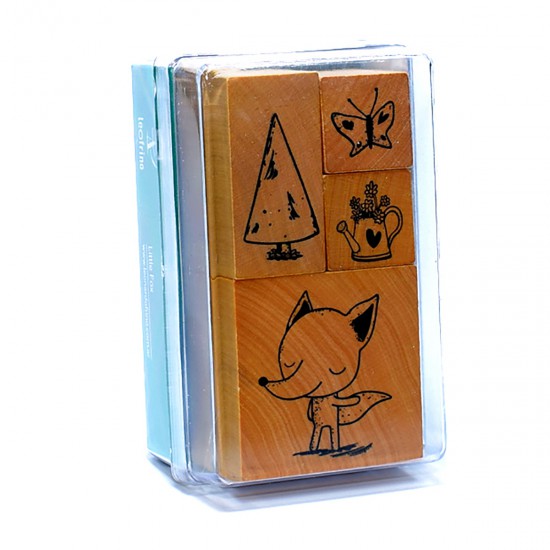 Set de sellos  Little Fox caja mediana