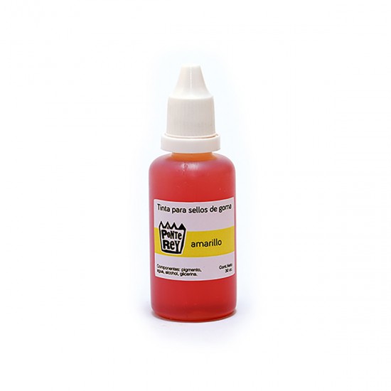 Botellita de Tinta para sellos color Amarillo 30 cm3