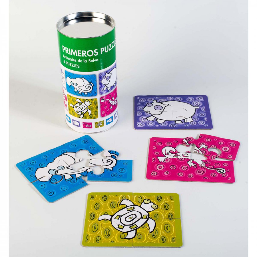 Rompecabezas 4 Piezas Animales De La Selva