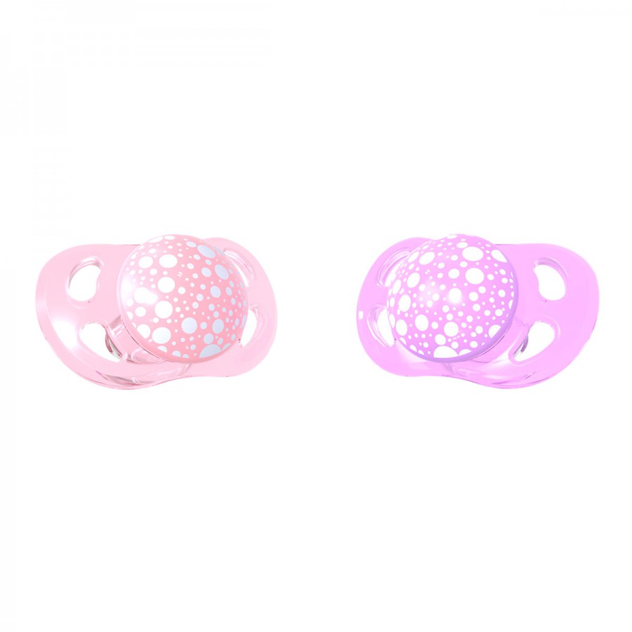 2 Chupetes 0-6M Rosa y Púrpura Twistshake