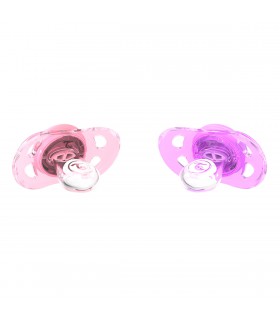 2 Chupetes 0-6M Rosa y Púrpura Twistshake