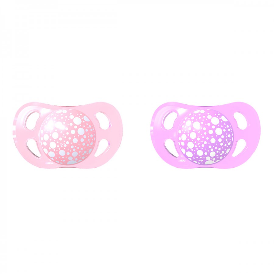 2 Chupetes 0-6M Rosa y Púrpura Twistshake