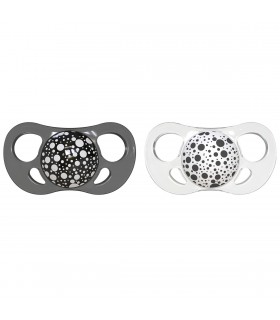 2 Chupetes 0-6M Negro y Blanco Twistshake