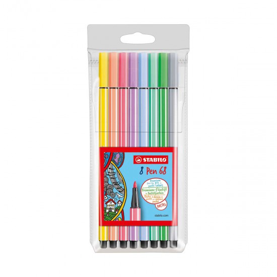 8 Marcadores Pen 68 Pasteles