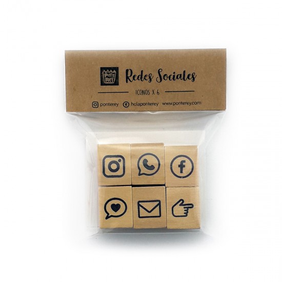 Set de sellos Iconos x 6 Redes Sociales