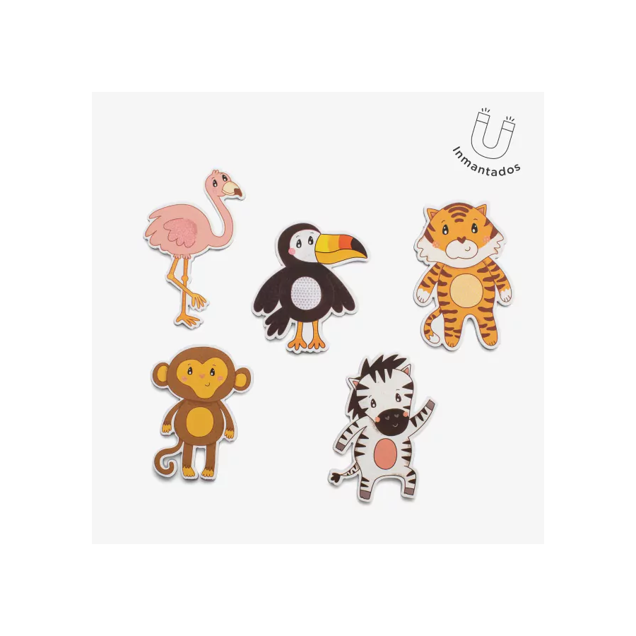 Set De Imanes Animales Safari