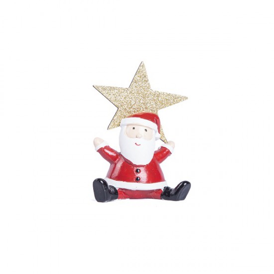 Figura de Poliresina Santa Sentado 10cm
