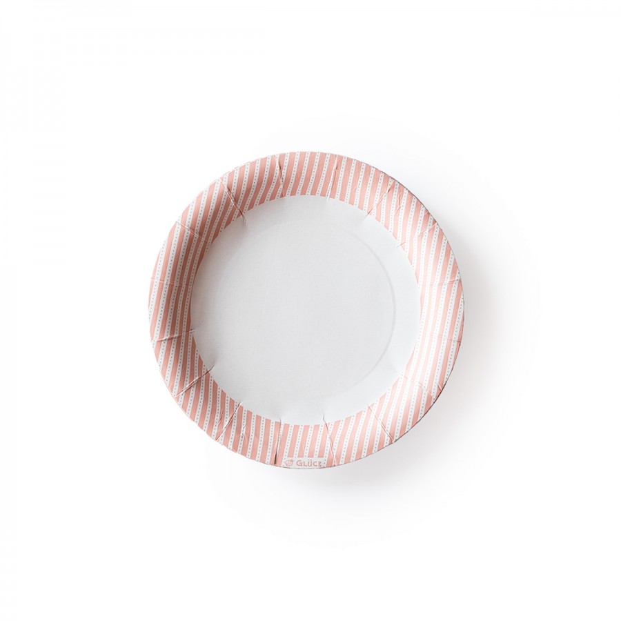 Plato de Polipapel Rallas Rosas x 6