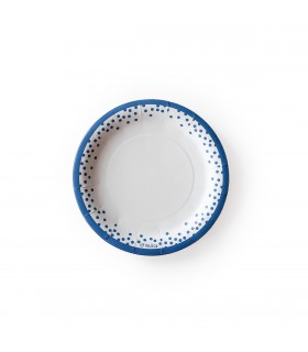 Plato de Polipapel Puntitos Azules x 6
