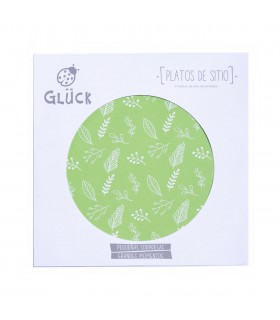 Plato de Sitio Hojas Verde Manzana 34 cm x 10