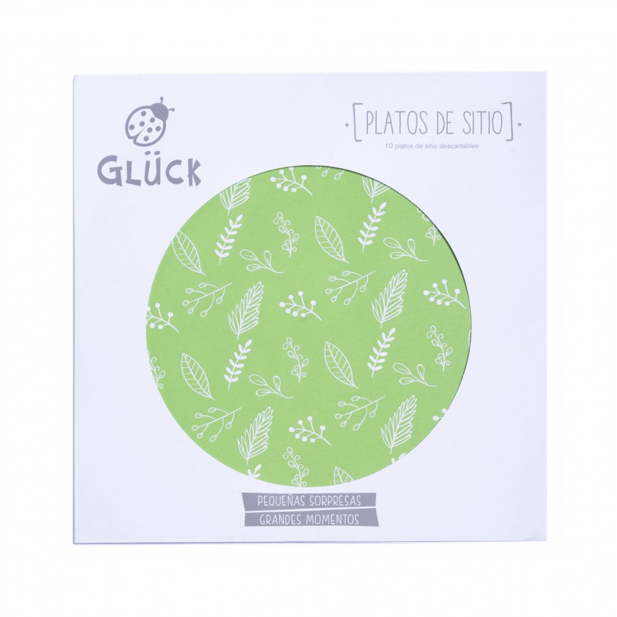 Plato de Sitio Hojas Verde Manzana 34 cm x 10