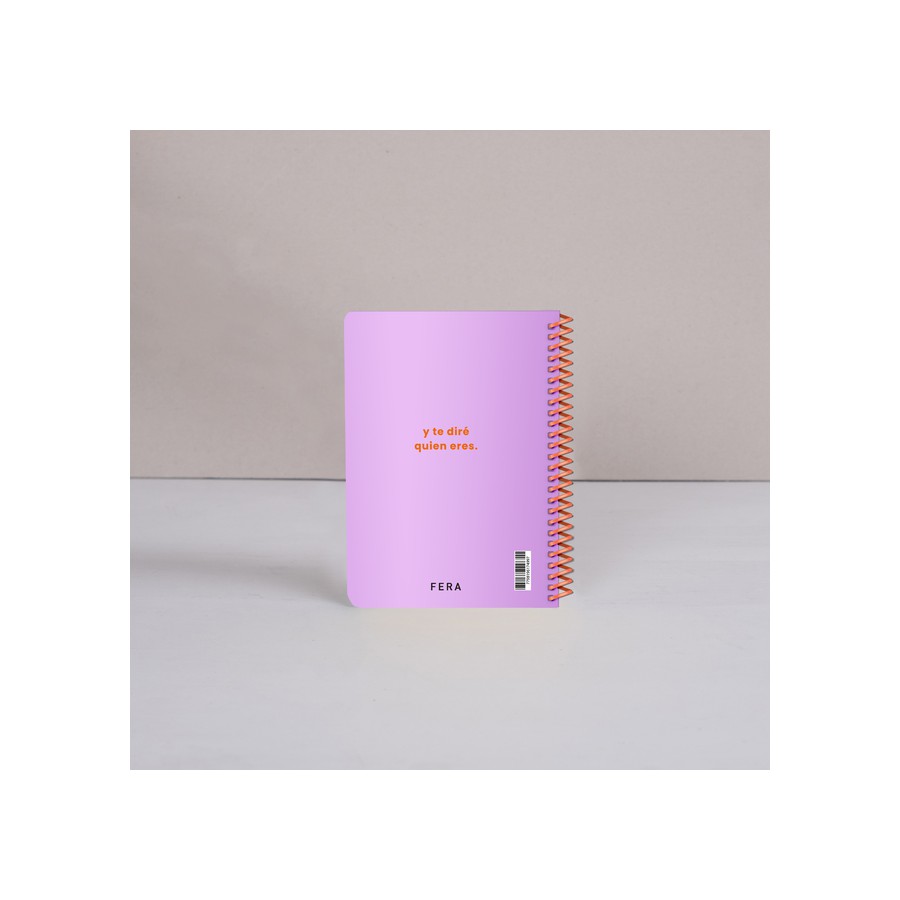 Cuaderno Cuadriculado 14x20 Colorblock Lila Fera Design