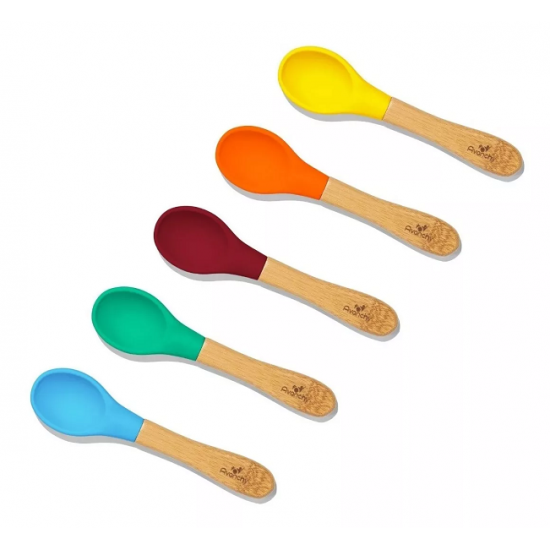 Cucharas de bambÃº y Silicona Avanchy Edicion Azul