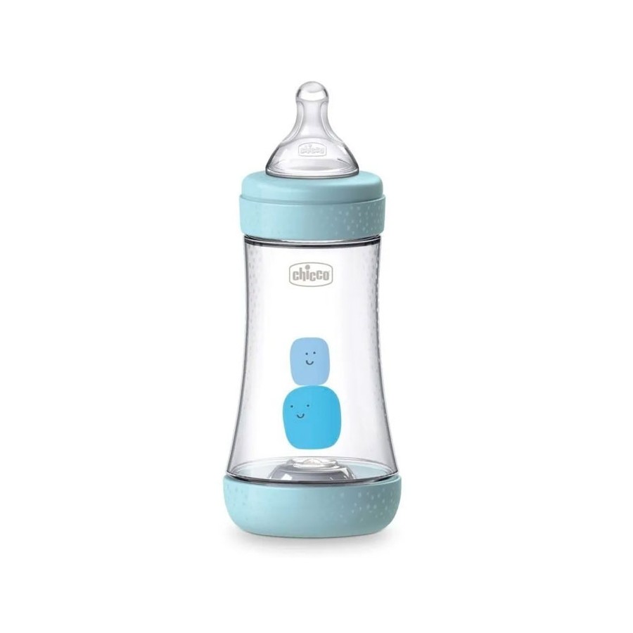 Mamadera Perfect 5 Flujo Medio 240ml 2m Celeste