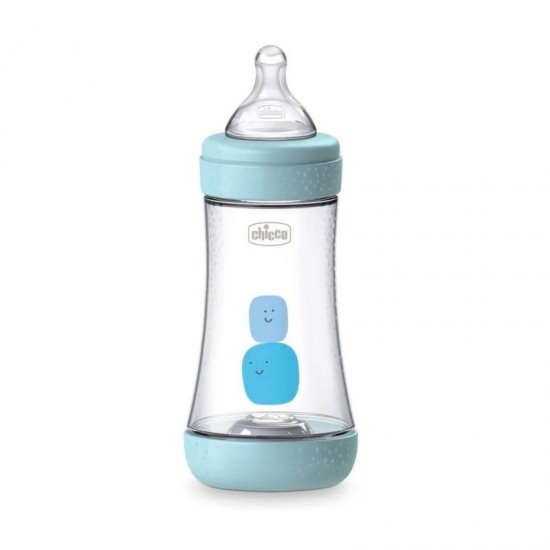Mamadera Perfect 5 Flujo Medio 240ml 2m Celeste