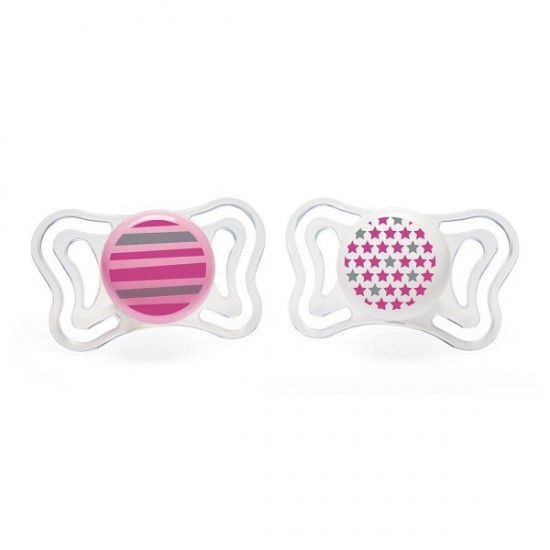 2 Chupetes Chicco Physio Light 6-16m Nena