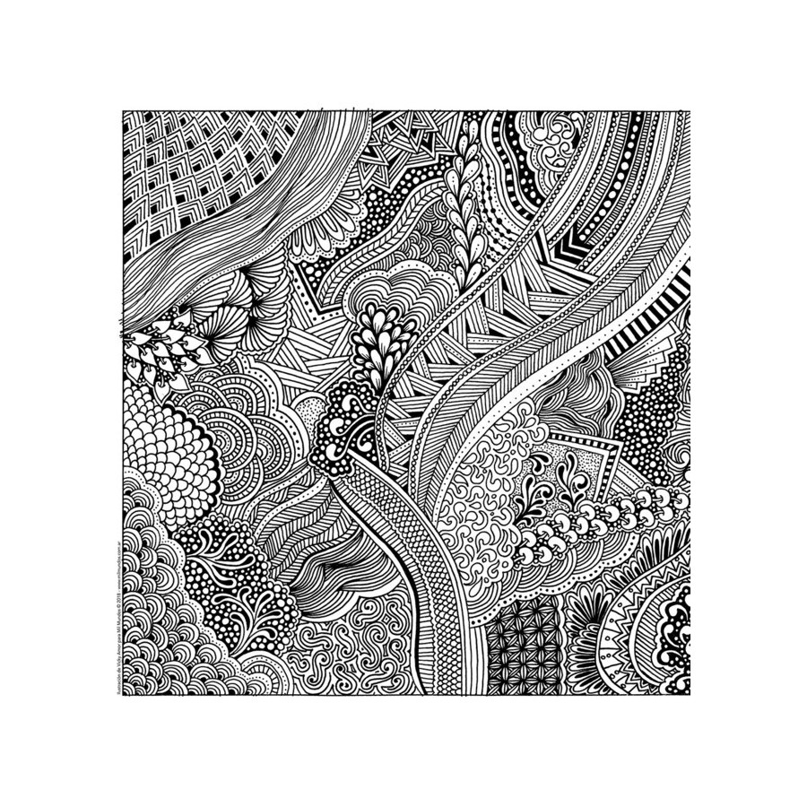 Lamina Mural Para Pintar Zentangle