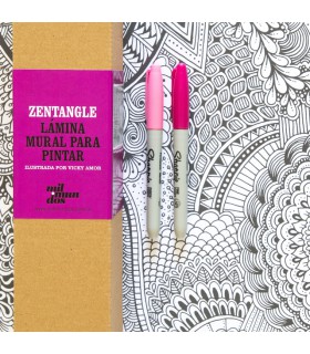 Lamina Mural Para Pintar Zentangle