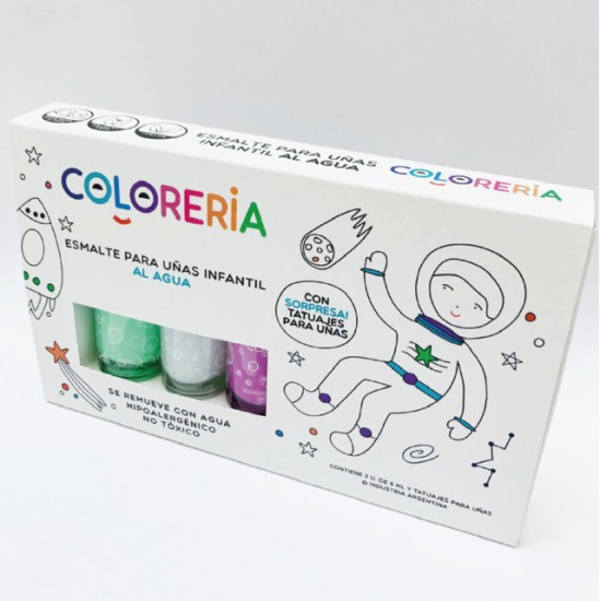 Set De Esmaltes al Agua Astronauta